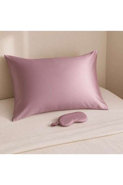 PAN HOME Luxury Silk Pillow Case Travel Set - Pink