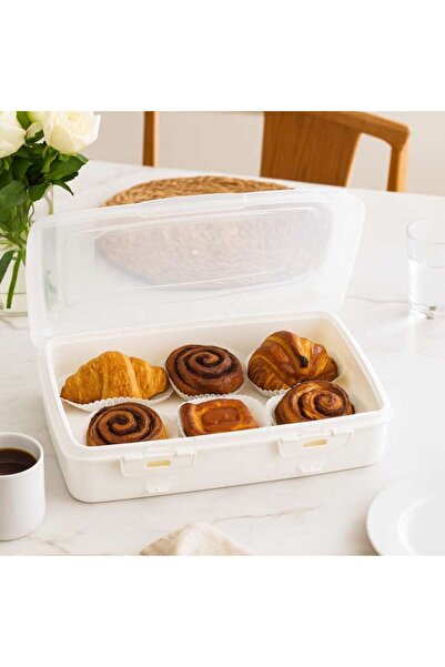 PAN HOME Takeaway Pastry Carrying Box 42x30x11cm -ivory