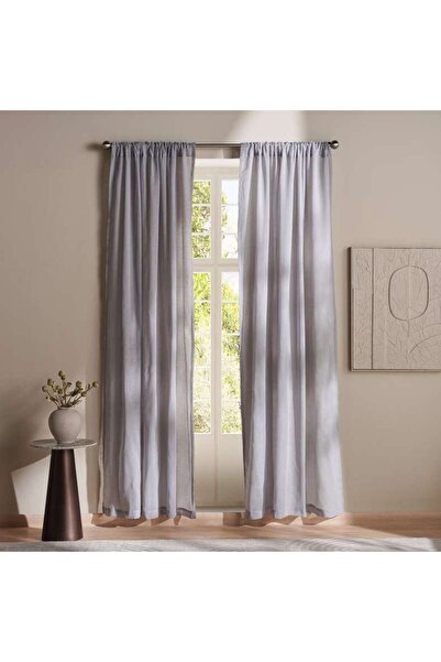 PAN HOME Wayne Sheer 2 Piece Curtain Set 135x240cm - Grey
