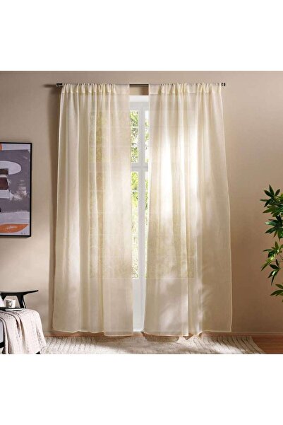 PAN HOME Hailey Sheer 2 Piece Curtain Set 135x240cm - Beige