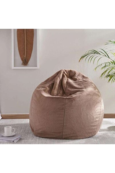 PAN HOME Luxe Fur Bean Bag 96x96x54 Cm -taupe