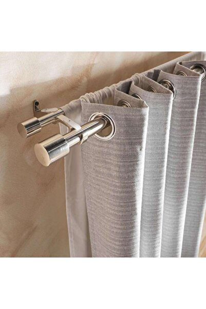 PAN HOME Aries 25/22mm Extendable Double Curtain Rod 110x320cm - Bright Nickle