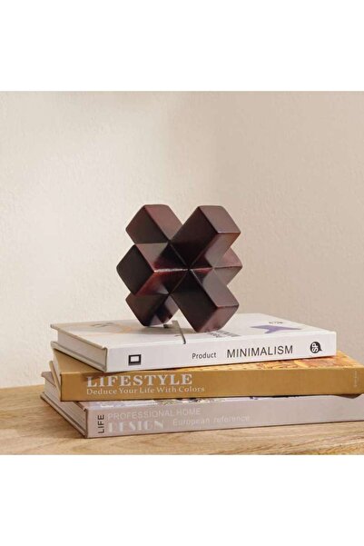 PAN HOME Revan Geometric Decorative Object 13x13x13cm - Brown