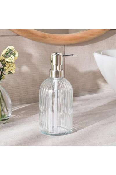 PAN HOME Eva Glass Soap Dispenser 7.8x19cm- Clear