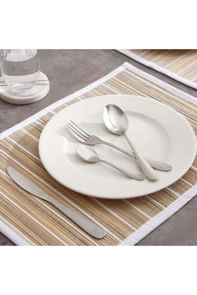 PAN HOME Raven 24-Piece Cutlery Set - Chrome