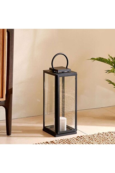 PAN HOME Ciana Metal Lantern 20x20x54cm - Brass Antique