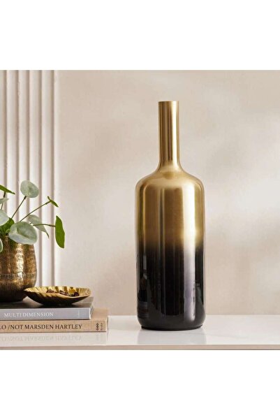 PAN HOME Sauve Metal Conical Vase 15x15x48cm - Black