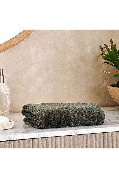 PAN HOME منشفة يد من القطيفة سيستا 50×90 سم - أخضر
