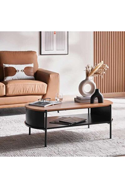 PAN HOME Cortez Coffee Table Melamine - Natural Black