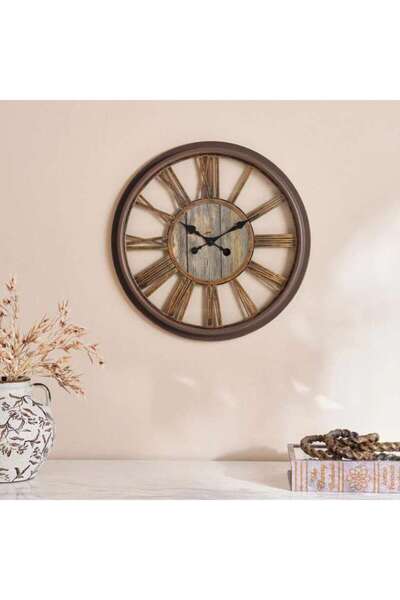 PAN HOME Fagerson Wall Clock Dia 50cm - Brown