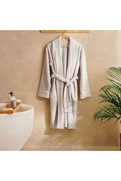 PAN HOME Audrey Microcotton Bathrobe S/m - Silver Mist