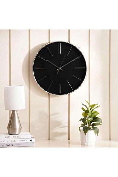 PAN HOME Glacier Wall Clock Dia 40cm - Silver