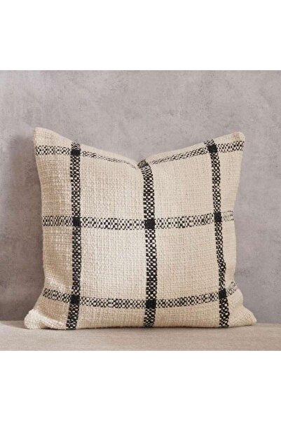 PAN HOME Miami Chunky Plaid Cushion Cover 50x50cm -black