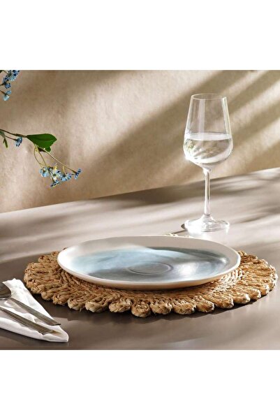 PAN HOME Rancel Porcelain Dinner Plate Dia27cm -greyish Blue