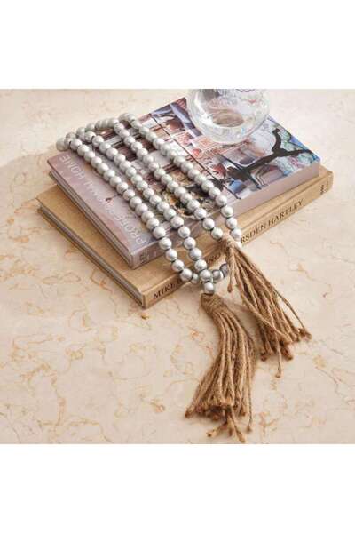 PAN HOME Marlene Wooden Decor Garland 1.5x188cm - Silver