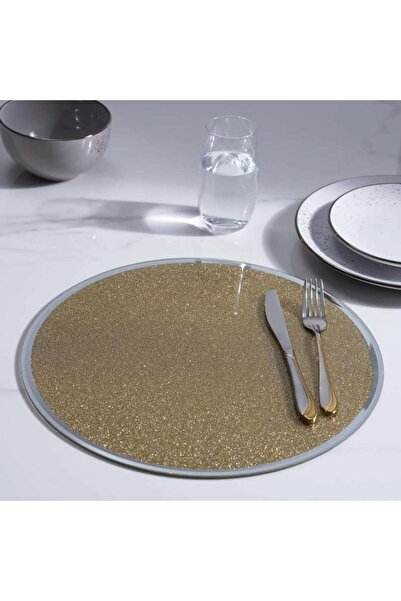 PAN HOME Gatsby Glass Placemat D38cm - Gold