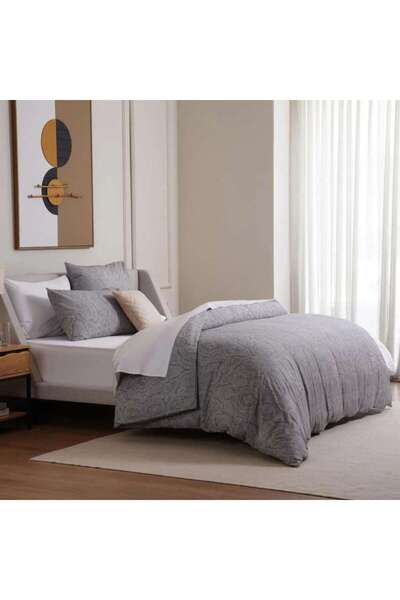 PAN HOME Conscious Eucacel Elegante 3-piece Duvet Cover Set 200x200cm - Grey