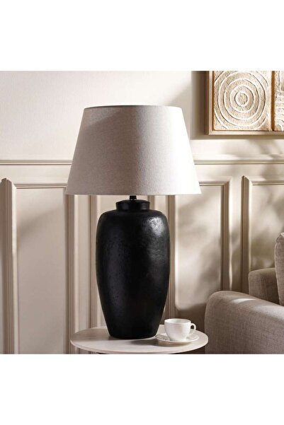 PAN HOME Dynamic E27 Concrete Table Lamp Dia 49.5x86cm - Black