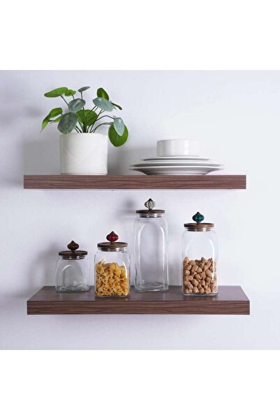 PAN HOME Amaya 4-piece Glass Canister With Wooden Lid - Clear