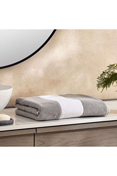 PAN HOME Chicago Textured Stripe 650 Gsm Bath Sheet 90x150 Cm-frost Grey