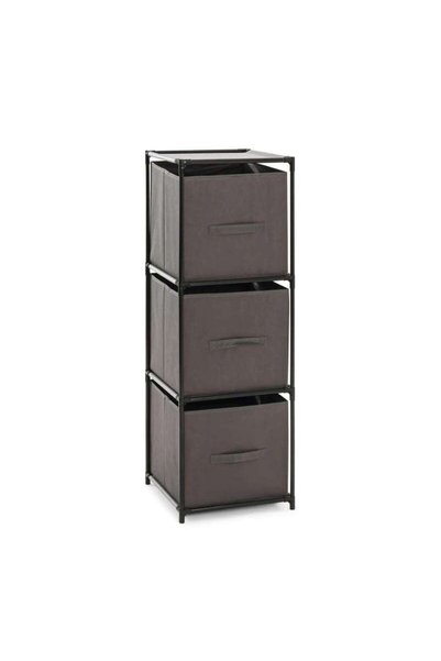 PAN HOME Olive 3 Drawer Storage Cabinet 35x35x101cm - Grey