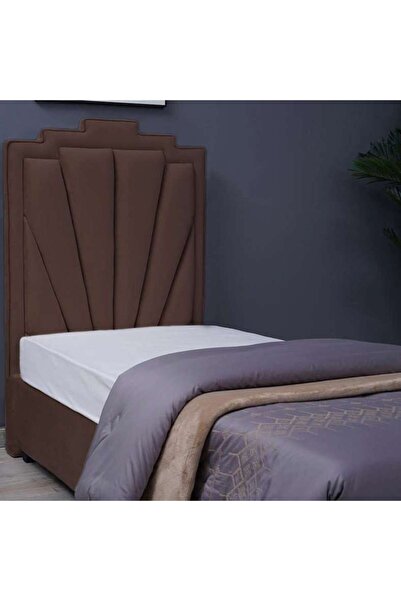 PAN HOME Uranus Headboard Velvet Brown L-120 : H-125 Cm