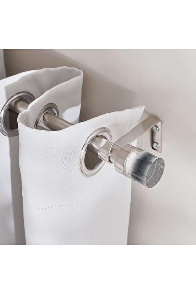 PAN HOME Alexin 16/19mm Single Curtain Rod Extendable 120x210cm-silver