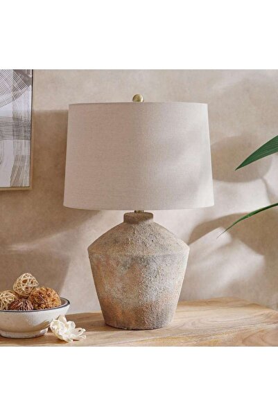 PAN HOME Nadezh E-27 Ceramic Table Lamp Dia 40.5x61cm - Beige