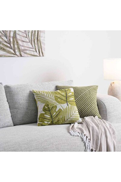 PAN HOME وسادة إيفولكا محشوة 45x45 سم - أخضر