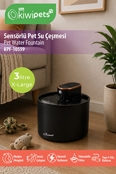 Kiwi Pets Sensörlü Kedi Köpek Su Pınarı 1 Metre Algılama Mesafeli Kpf-10559