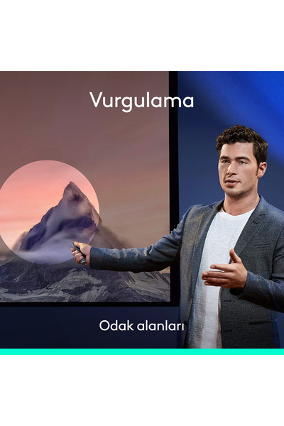 logitech Spotlight Kablosuz Lazer Sunum Kumandası, Gri 910-004861