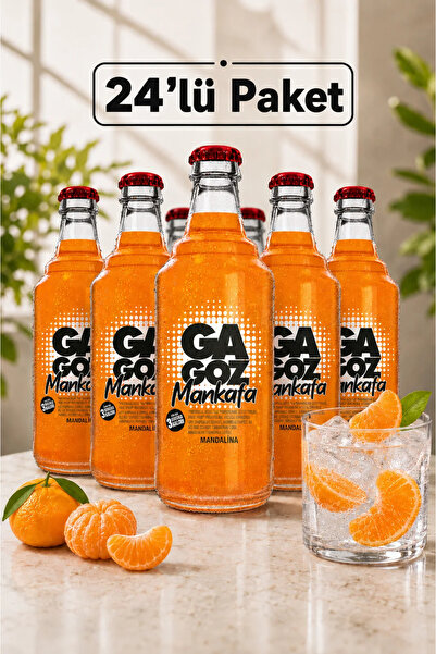 GA GOZ Mankafa Mandalina Aromalı Özel Seri Gazoz - Cam Şişe 250 ml X 24'lüpaket