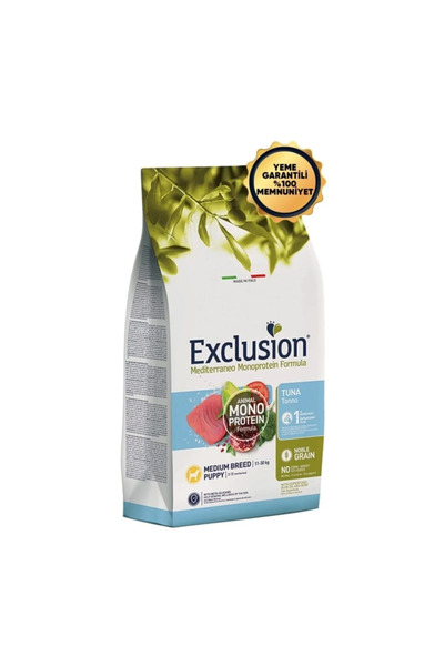 Exclusion Monoprotein Düşük Tahıllı Ton Balıklı Ve Narlı Orta Irk Yavru Köpek...