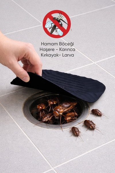 omilife Siyah Kare Kötü Koku Önleyici Gider Kapağı – Silikon Banyo Mutfak Balkon Lavabo Tıpası