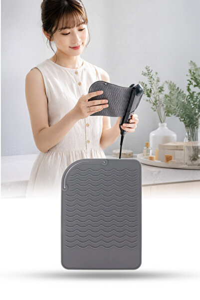 omilife Silicone Heat Resistant Non-Slip Mat Hair Straightener Tongs Pad Mult...