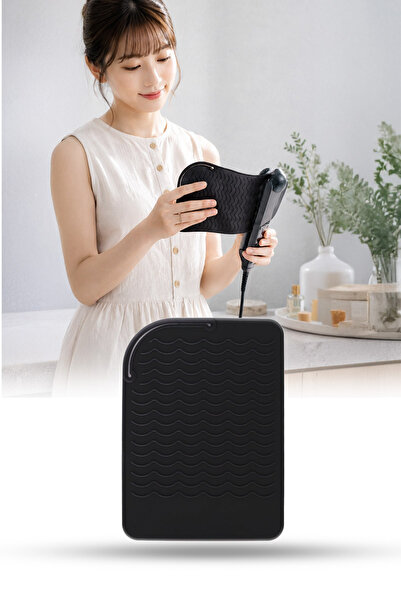 omilife Silicone Heat Resistant Non-Slip Mat Hair Straightener Tongs Pad Mult...