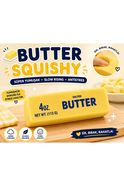 Glowa Butter Squishy Stres Oyuncağı Süper Yumuşak Slow Rising Sıkılabilir Ant...