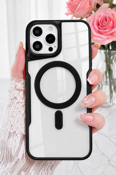 Fibaks iPhone 15 Pro Max Kılıf Prizma Kamera Çıkıntılı Magsafe Şarj Destekli ...