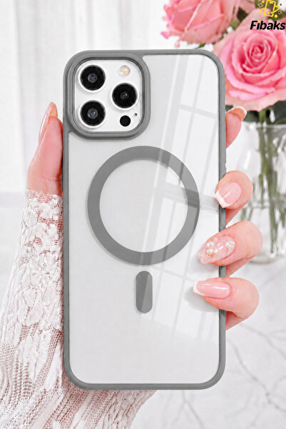Fibaks iPhone 15 Pro Max Kılıf Magsafe Wireless Şarj Özellikli Tam Koruma Ren...