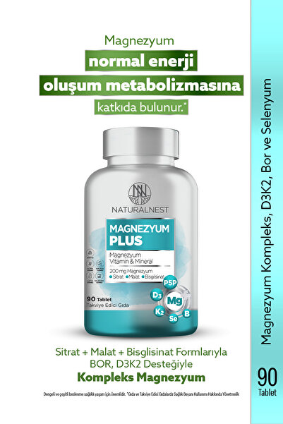Naturalnest Magnezyum Plus 90 Tablet