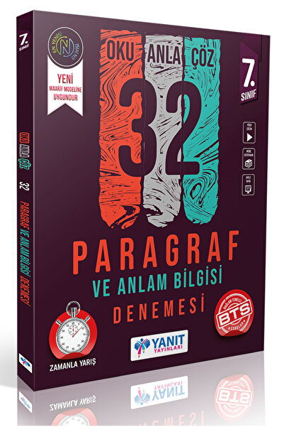 Yanıt Yayınları 7. Sınıf Oku-Anla-Çöz 32 Paragraf ve Anlam Bilgisi Denemesi