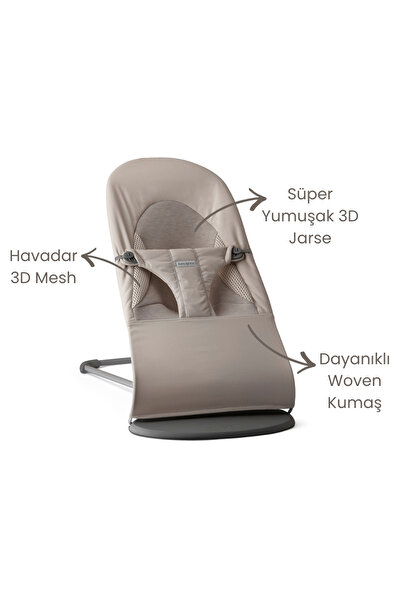 BabyBjörn Balance Soft Ana Kucağı Woven Jersey Tri-Fabric Sand Grey