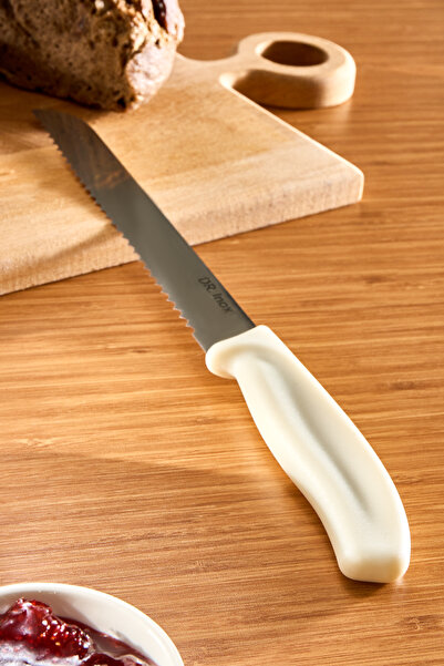 Karaca Dr. Inox Ekmek Bıçağı 32 cm Krem