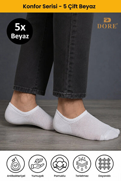 Dore Original Women's 5 Pairs Summer Luxury Modal Ultra Comfort Sneakers Seam...