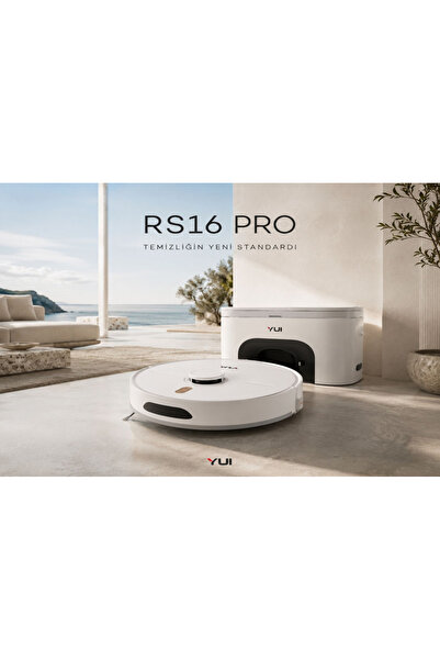 RS16 Pro 15.000 Pa Intelligent Robot Vacuum & Mop Vacuum Cleaner White (YUI TURKEY GUARANTEED)