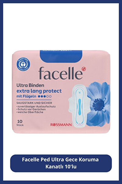 Facelle Ultra Night Protection Winged Pad 10 Pieces