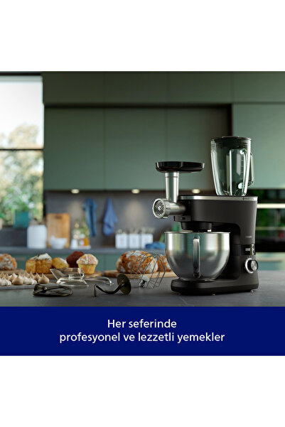 Philips 7000 Serisi Mutfak Şefi, 5.5 L Hazne, 1000 W, Akıllı Zamanlayıcı, ProKnead Teknolojisi, HR7962/21