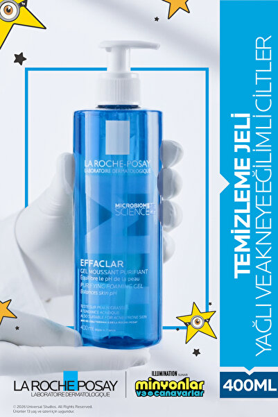 La Roche Posay Yağlı ve Akneye Eğilimli Ciltler için Effaclar Yüz Temizleme J...
