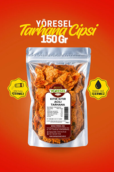 Maraş Yöresel Kıtır Kıtır Acılı Tarhana Yoğurtlu Baharatlı Cips 150 gr