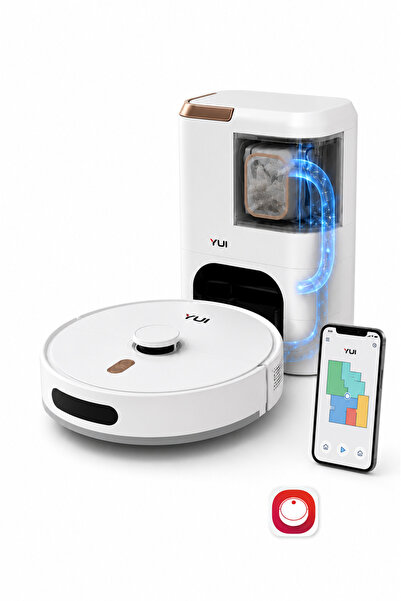Yui RS16 Pro Max 15.000 Pa Pet Kit Akıllı Robot Vacuum & Mop Süpürge Beyaz (Y...